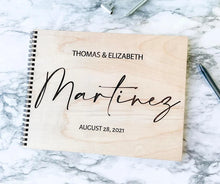 Load image into Gallery viewer, Wedding Guest book, Personalized Wedding Items, Custom Guest Book, Rustic Wedding Decor

